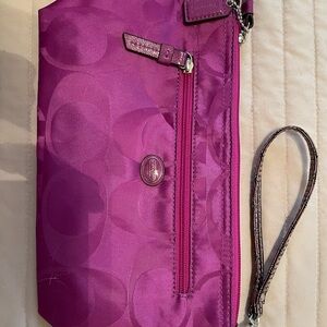 Coach Purple/pink Wristlet Clutch